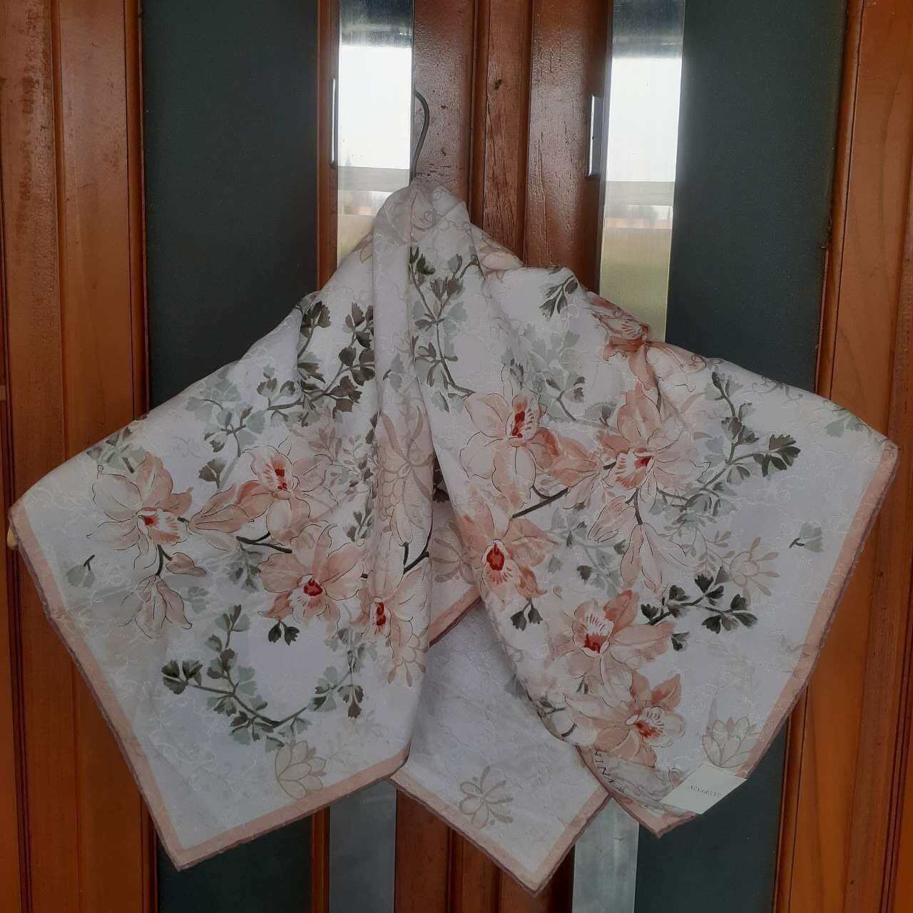 Nina Ricci White & Peach Scarf