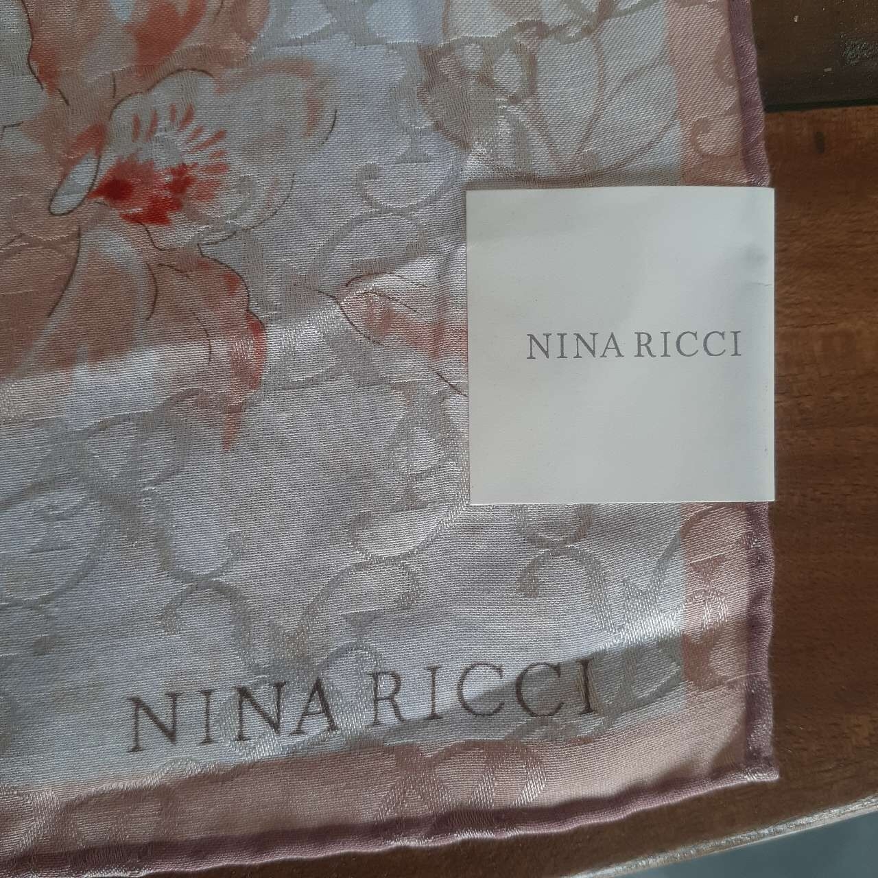 Nina Ricci White & Peach Scarf