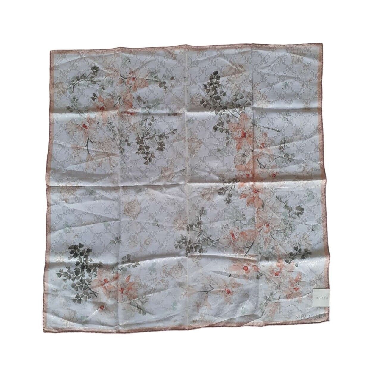 Nina Ricci White & Peach Scarf