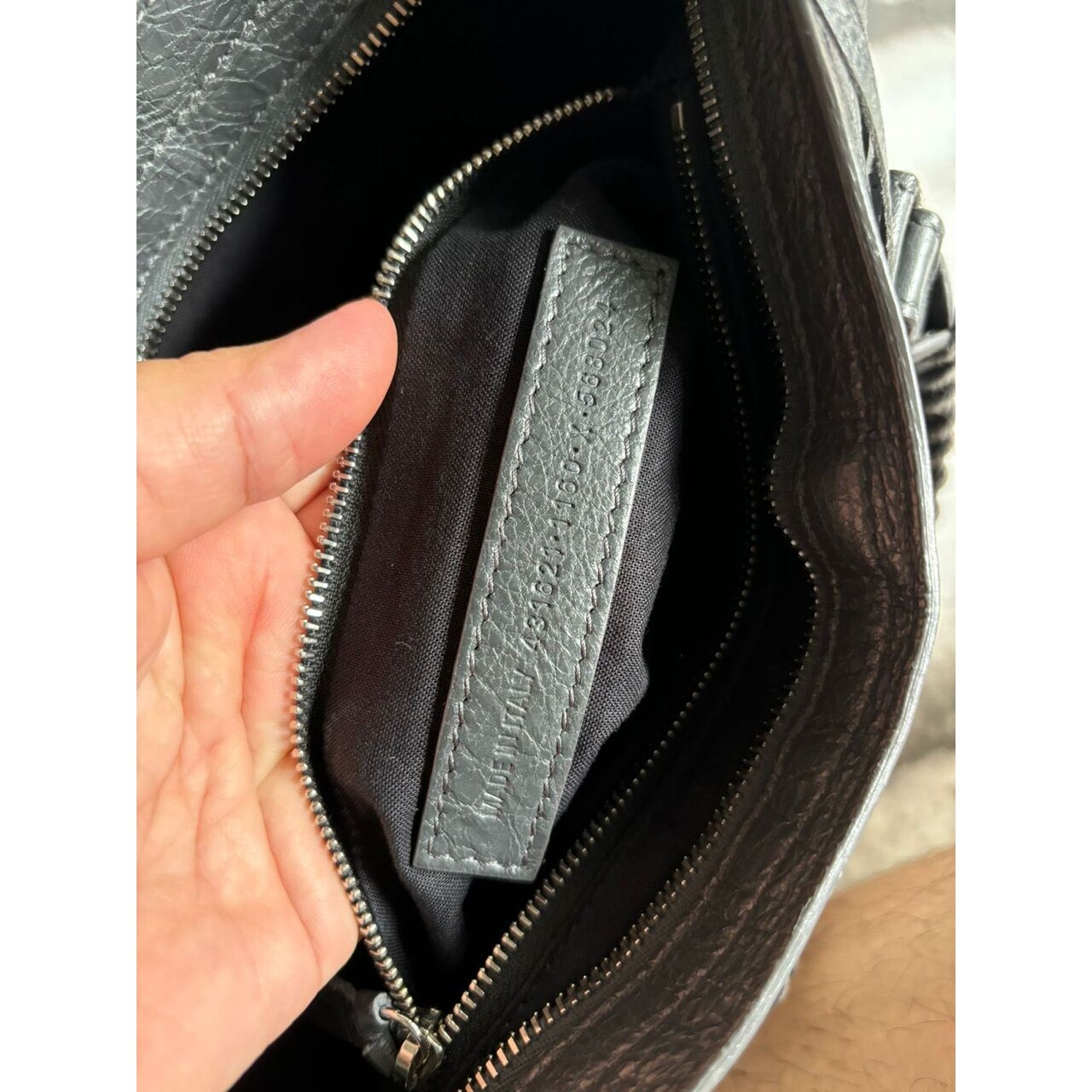 Balenciaga Small Clasiic Logo Strap SHW Dark Grey 2019 Satchel Bag 