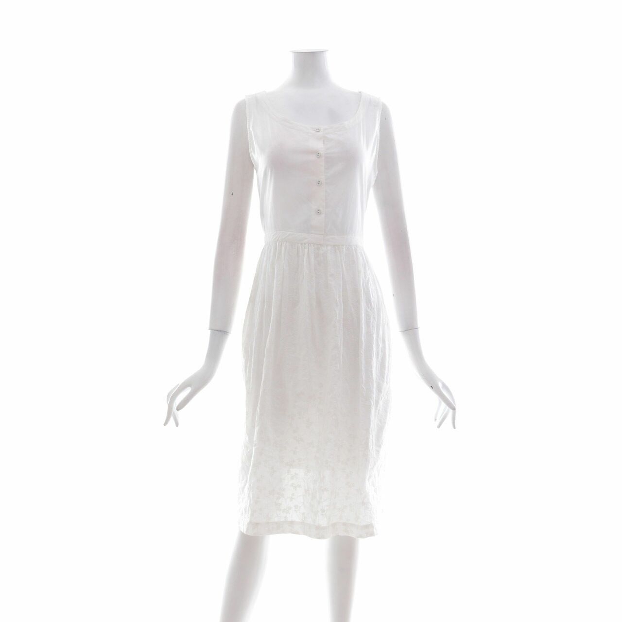 UNIQLO Off White Midi Dress