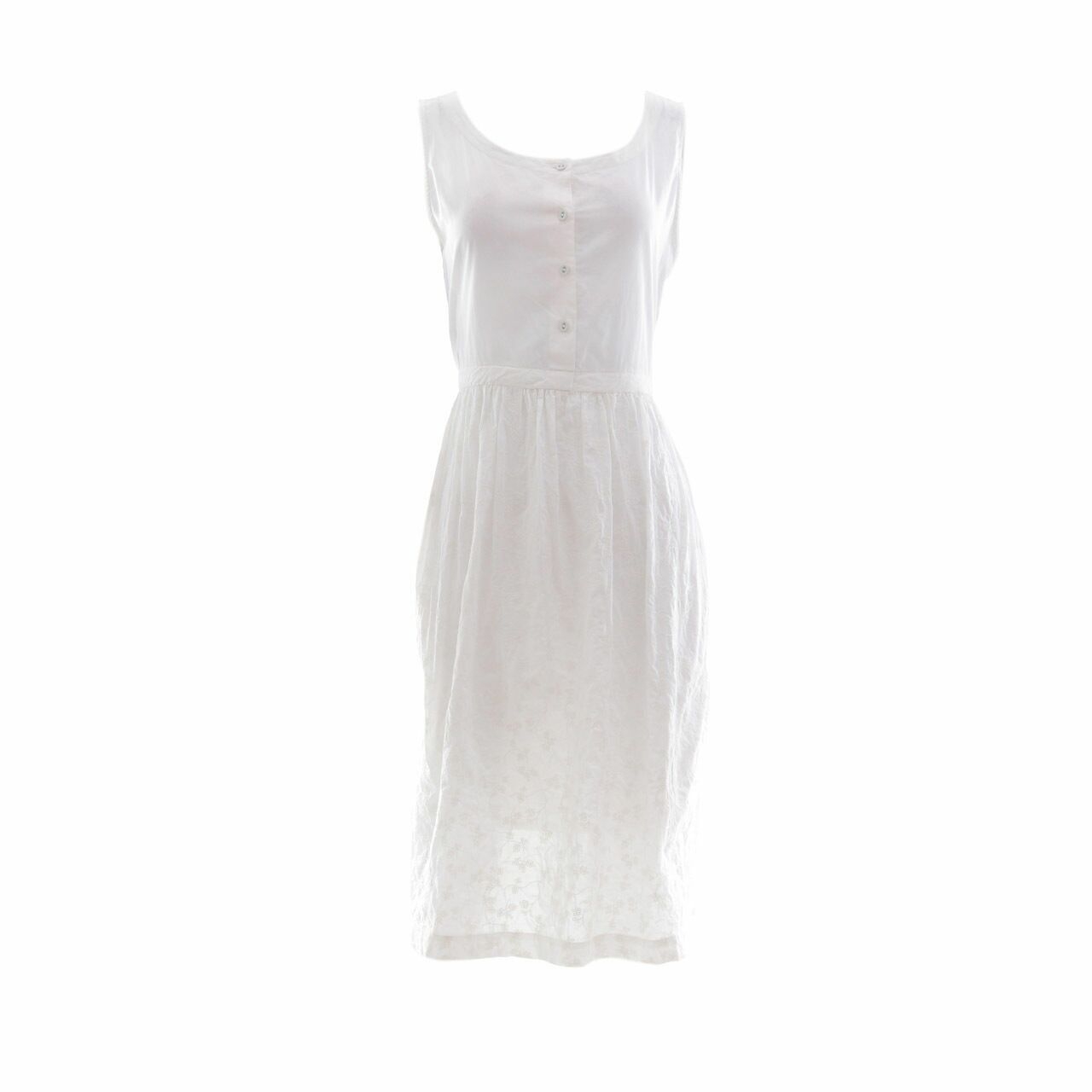 UNIQLO Off White Midi Dress