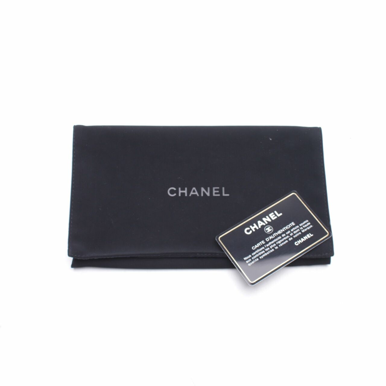 Chanel Black Caviar Leather Quilted Long Wallet