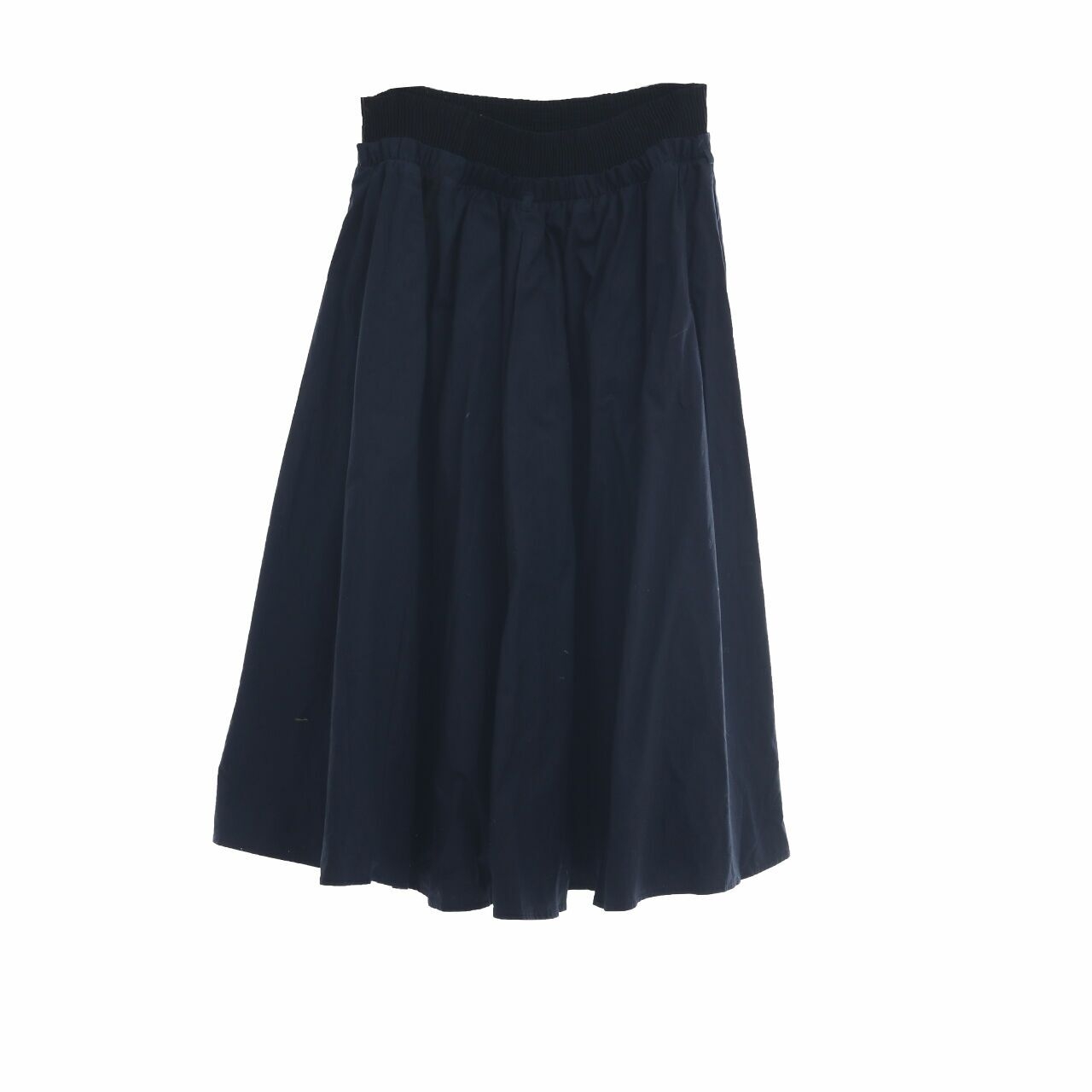 Zara Navy Midi Skirt