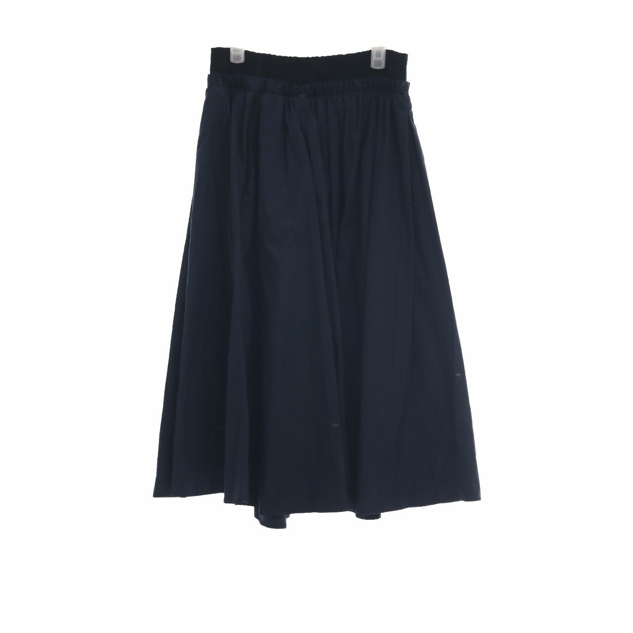 Zara Navy Midi Skirt