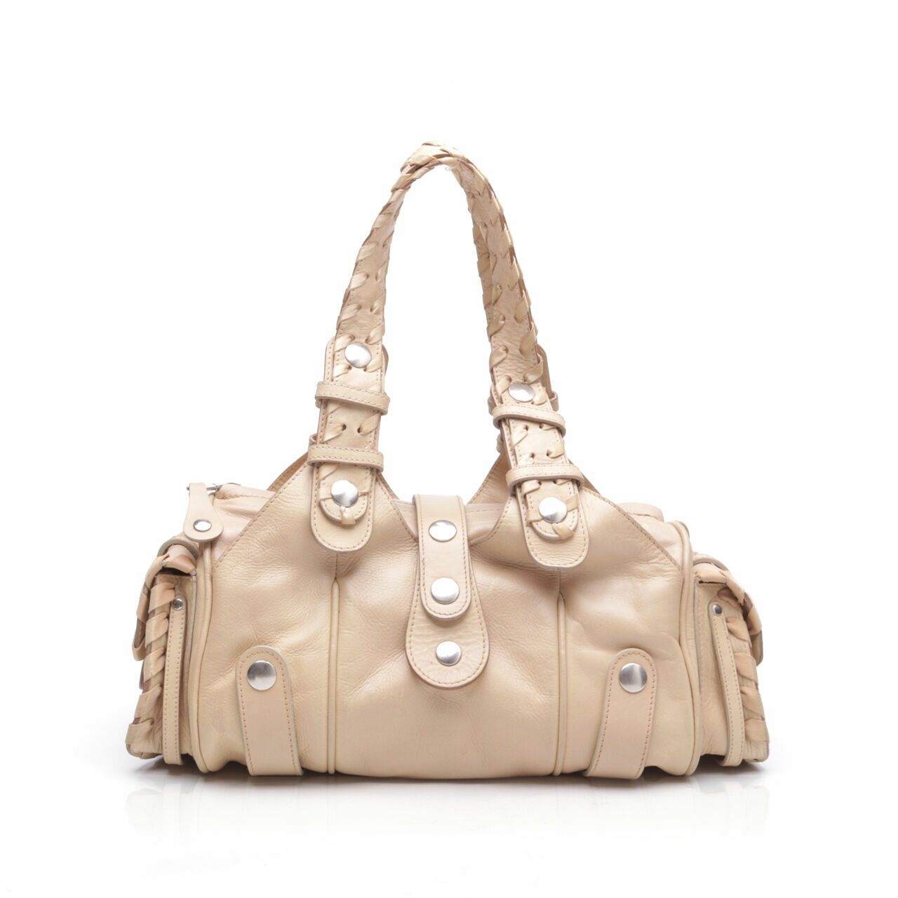 Chloe Medium Silverado Beige Calfskin Shoulder Bag