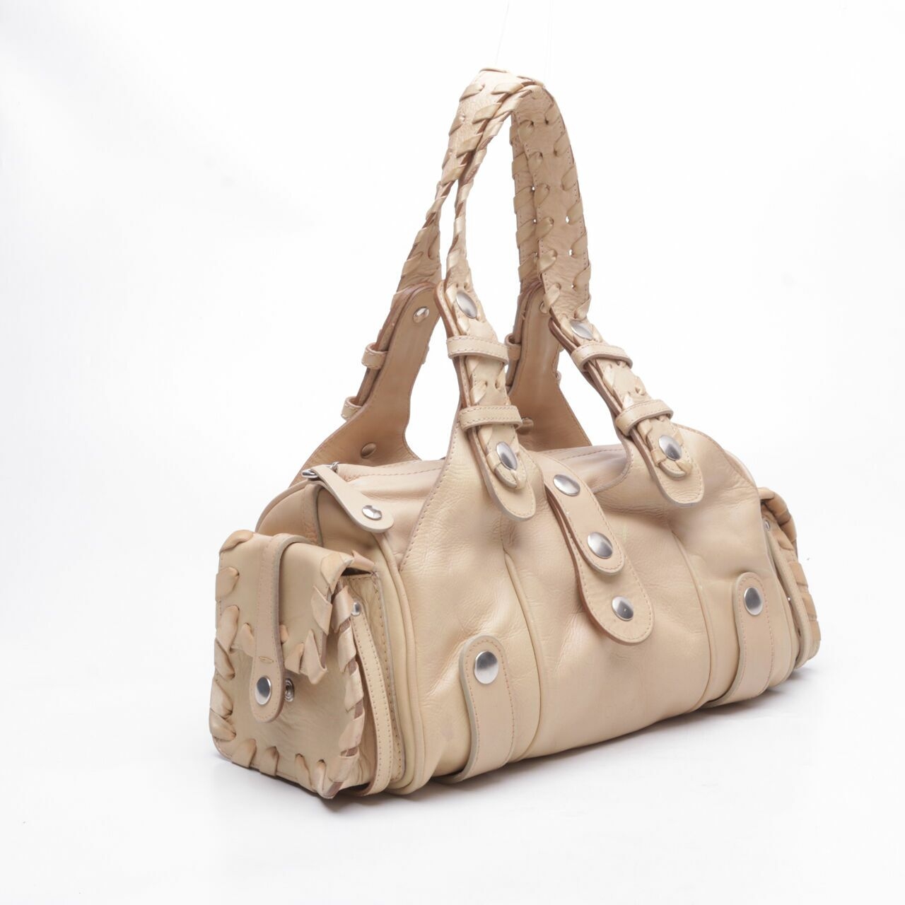 Chloe Medium Silverado Beige Calfskin Shoulder Bag