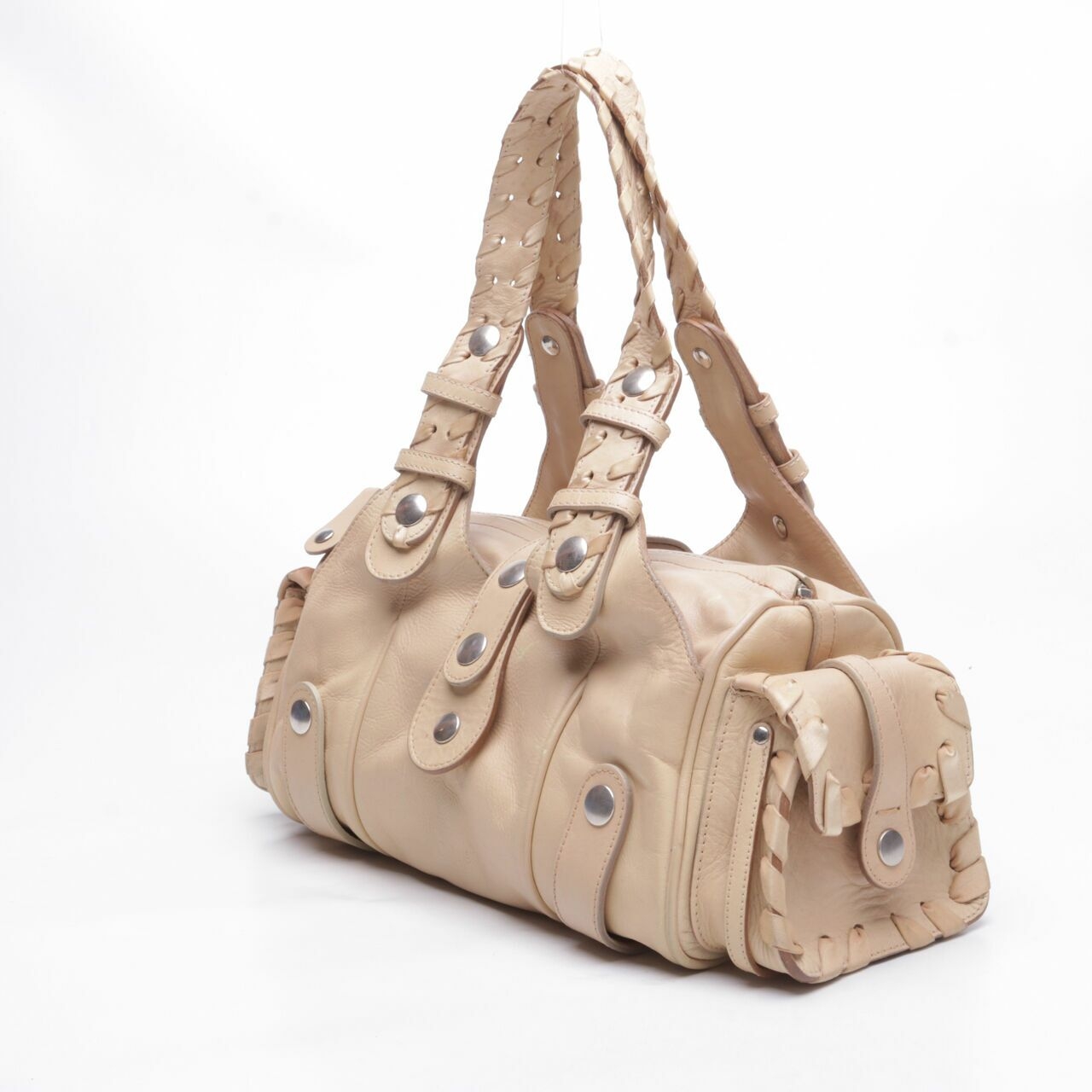 Chloe Medium Silverado Beige Calfskin Shoulder Bag