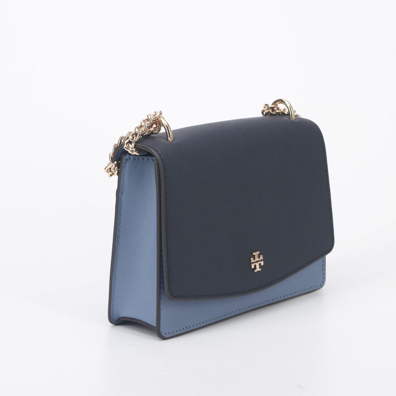 Tory Burch Emerson Coloblock Mini Shoulder Bag Tory Navy/Bluewood	