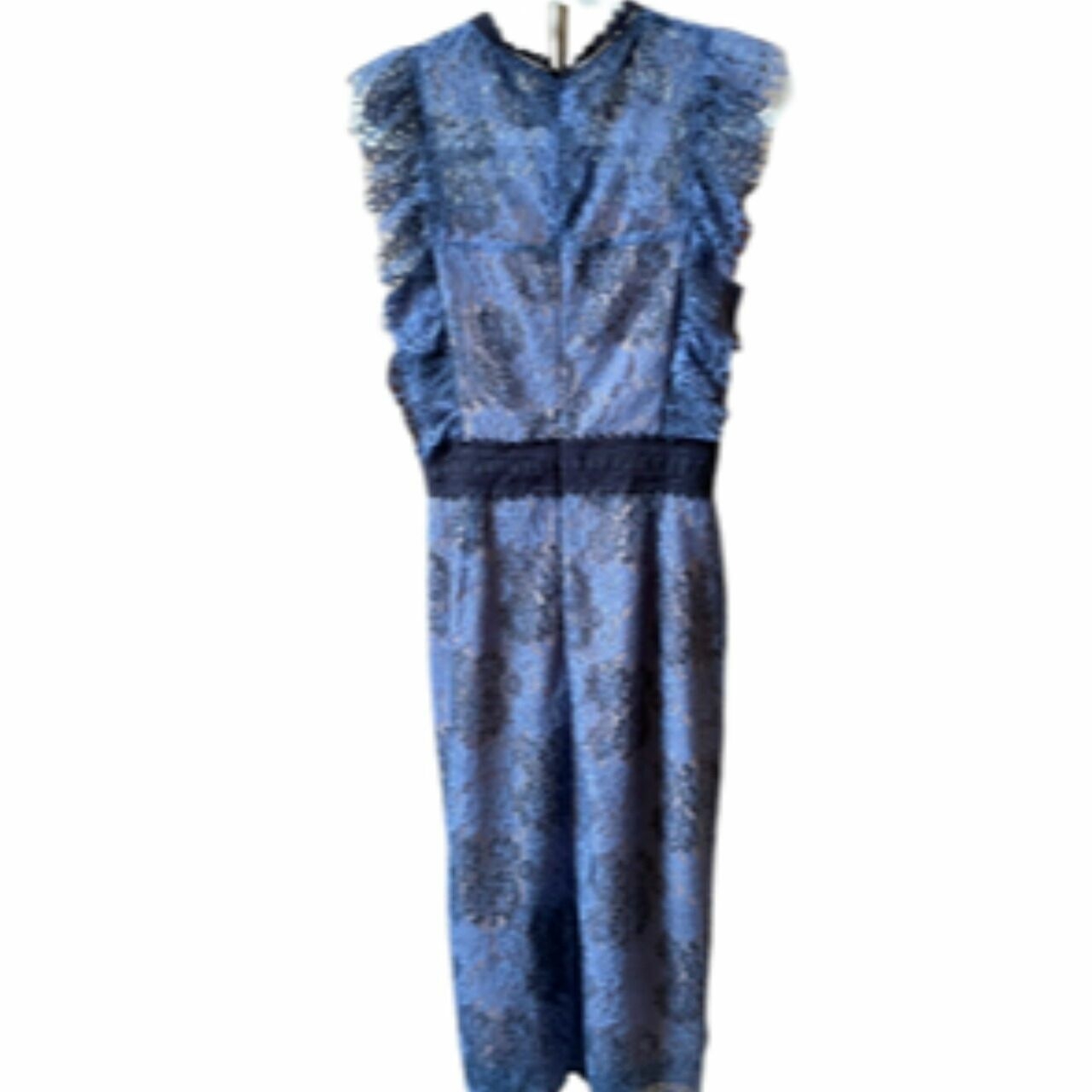 Love, Bonito Beige & Blue Organic Midi Dress