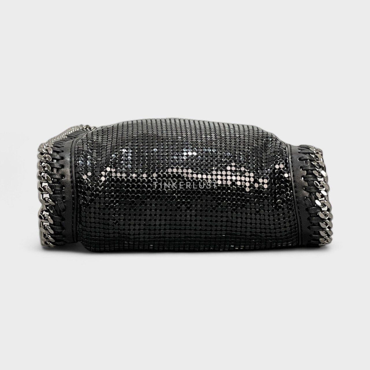 Stella McCartney Tiny Falabella Black Metal Mesh Tote Bag