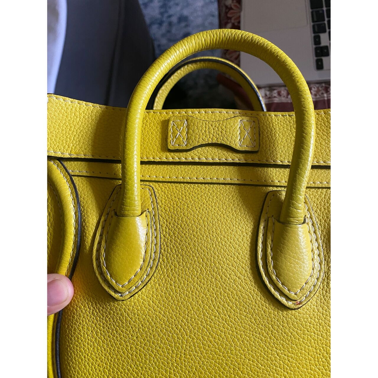 Celine Yellow Nano Luggage Bag