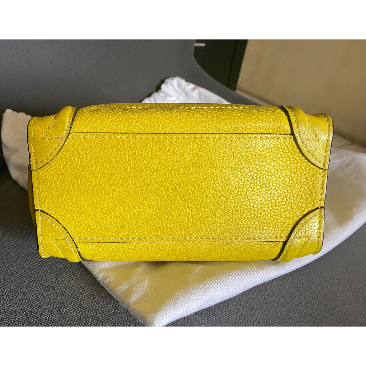 Celine Yellow Nano Luggage Bag