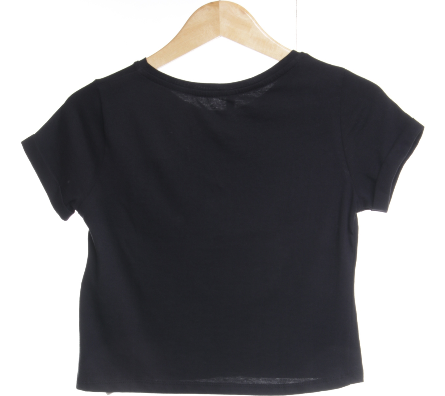 Stradivarius Black Cropped T-Shirt