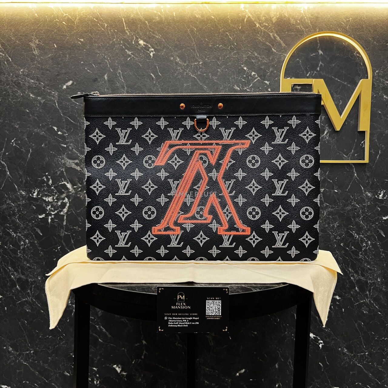 Louis Vuitton Upside Down Navy Clutch