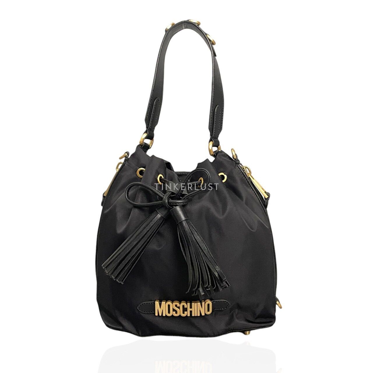 Moschino Black Bucket Bag