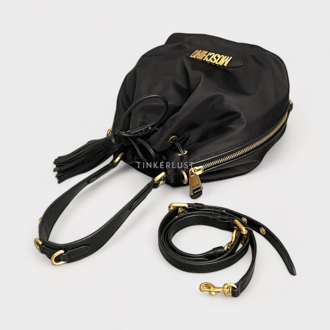 Moschino Black Bucket Bag