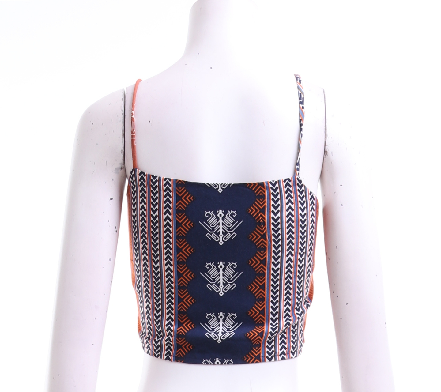 Bamboo Blonder Brown Crop Pattern Sleeveless