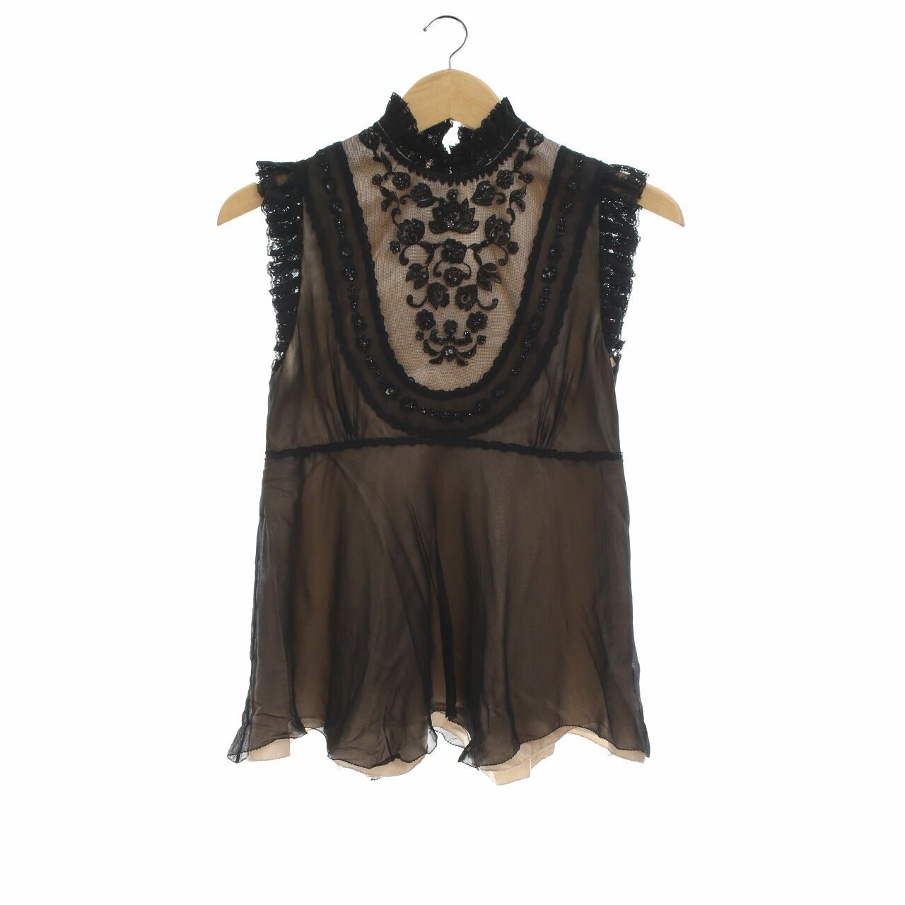 Studio 133 Biyan Black Lace Sequin Sleeveless