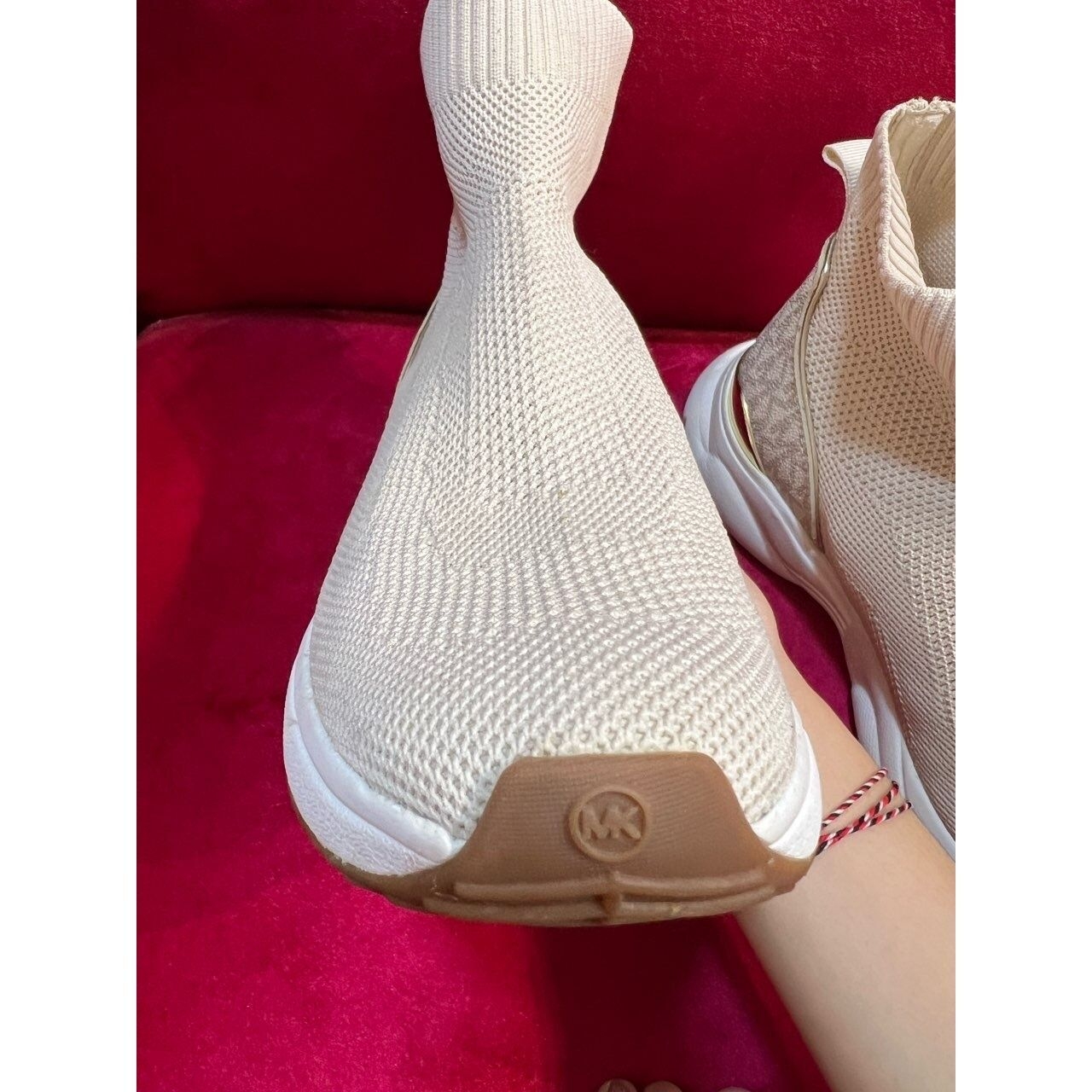 Michael Kors Muse Trainer Broken White Boots