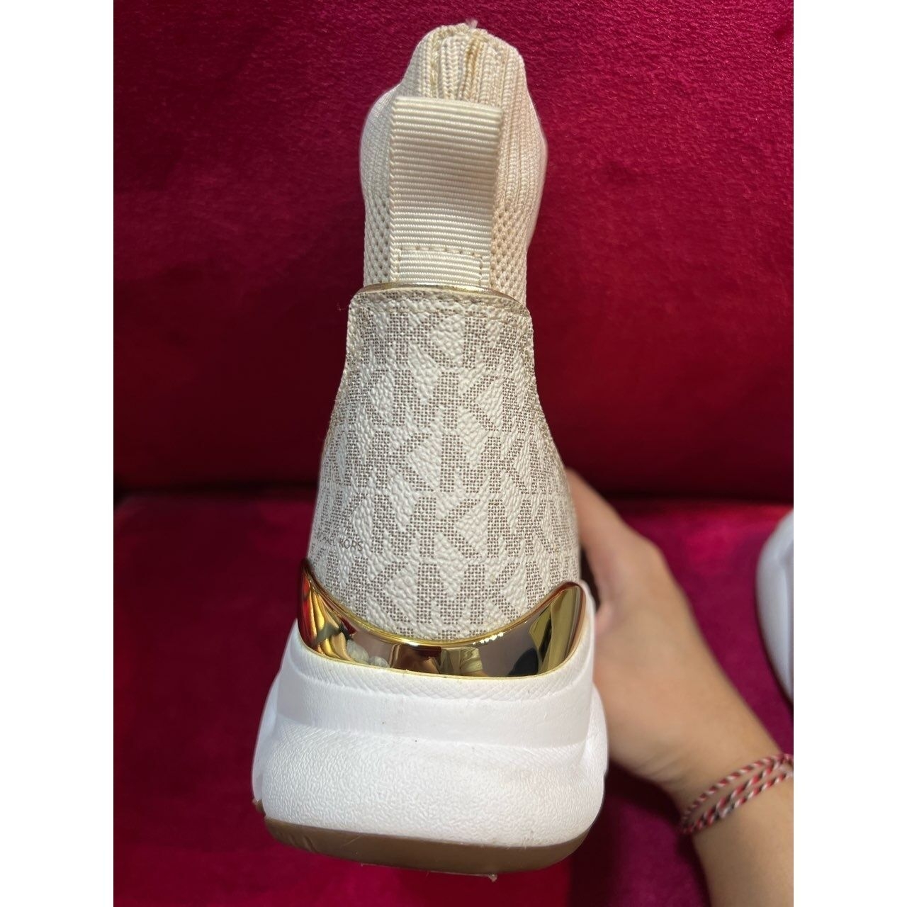 Michael Kors Muse Trainer Broken White Boots