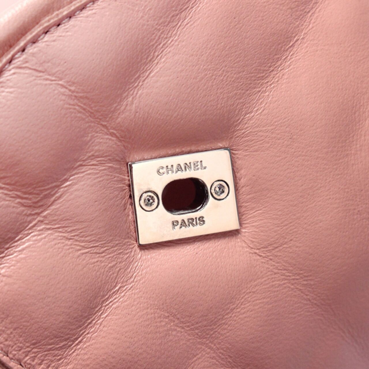 Chanel Pink Loafers Cc Logo Quilted Flap Turn Lock Flats