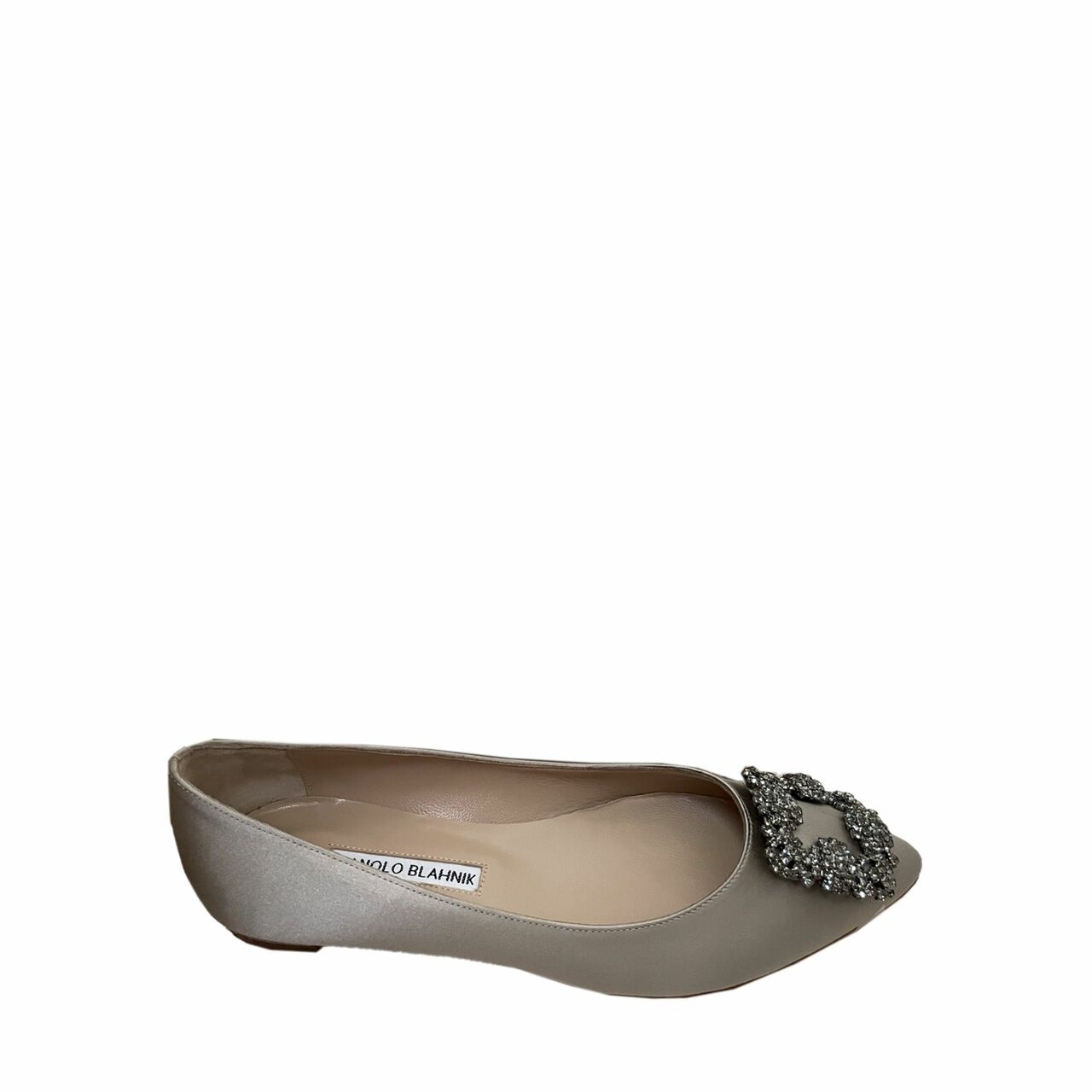 Manolo Blahnik Silver & Grey Flats