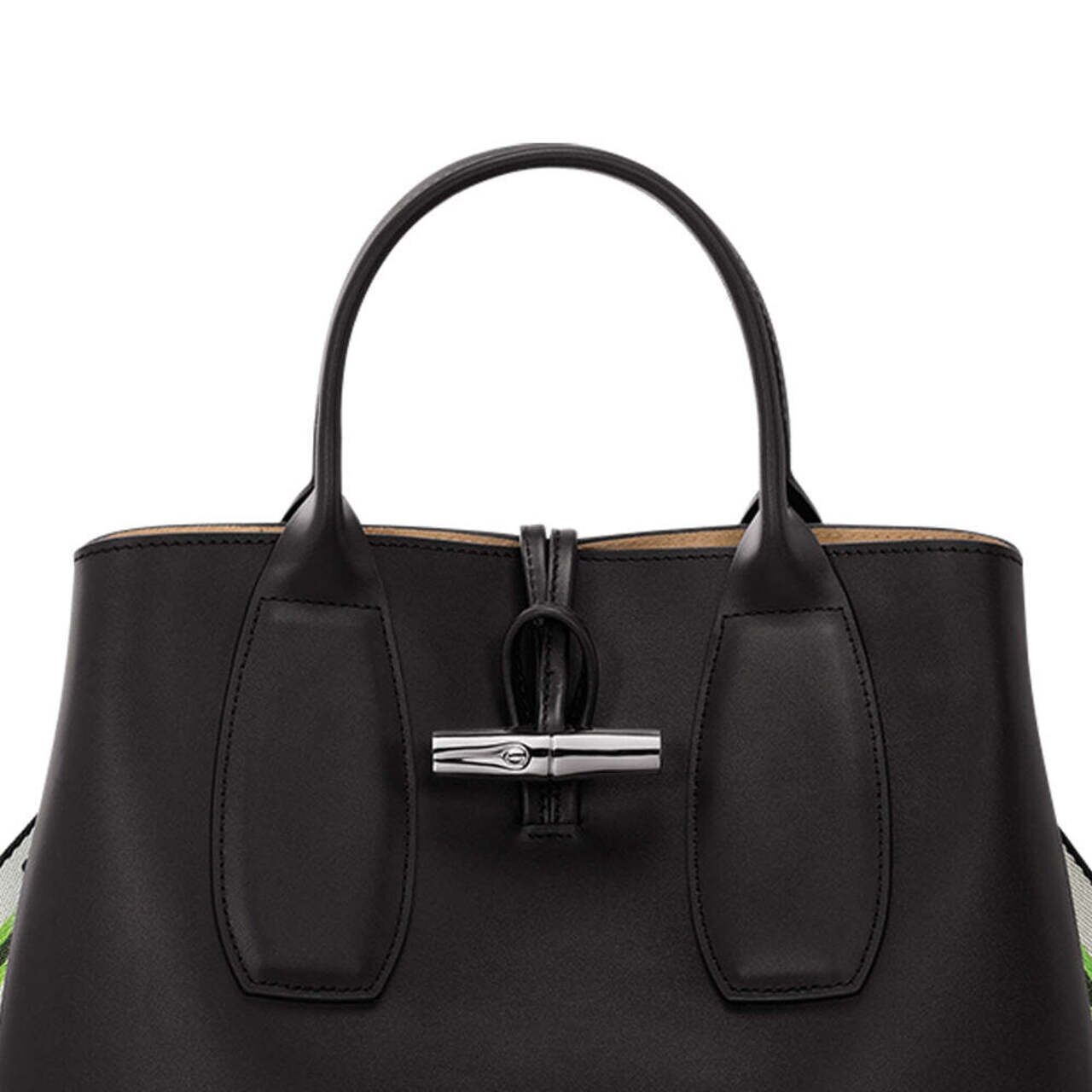 Longchamp Roseau Medium Handbag Black