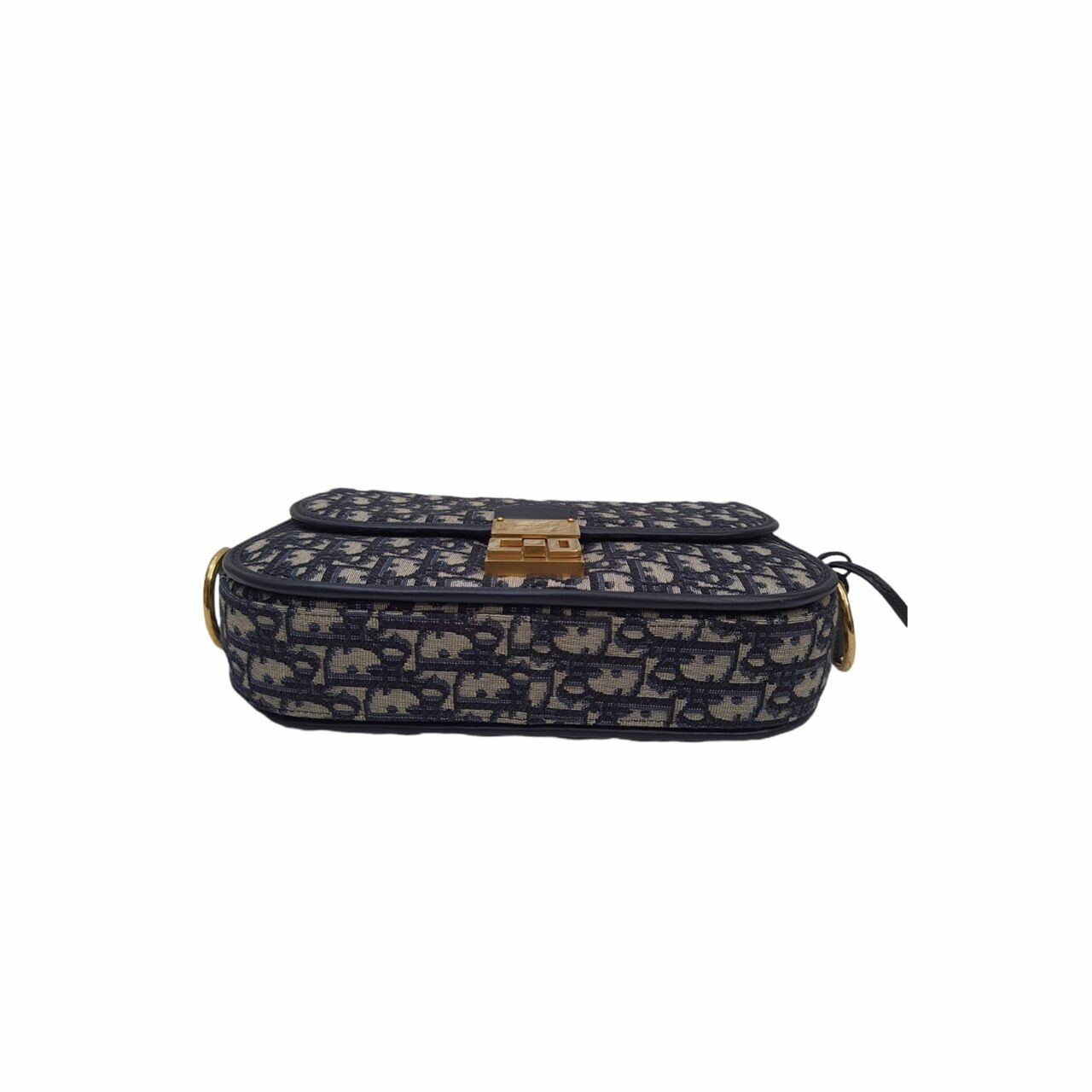 Christian Dior Oblique Flap Bag Navy Blue Sling 2019 