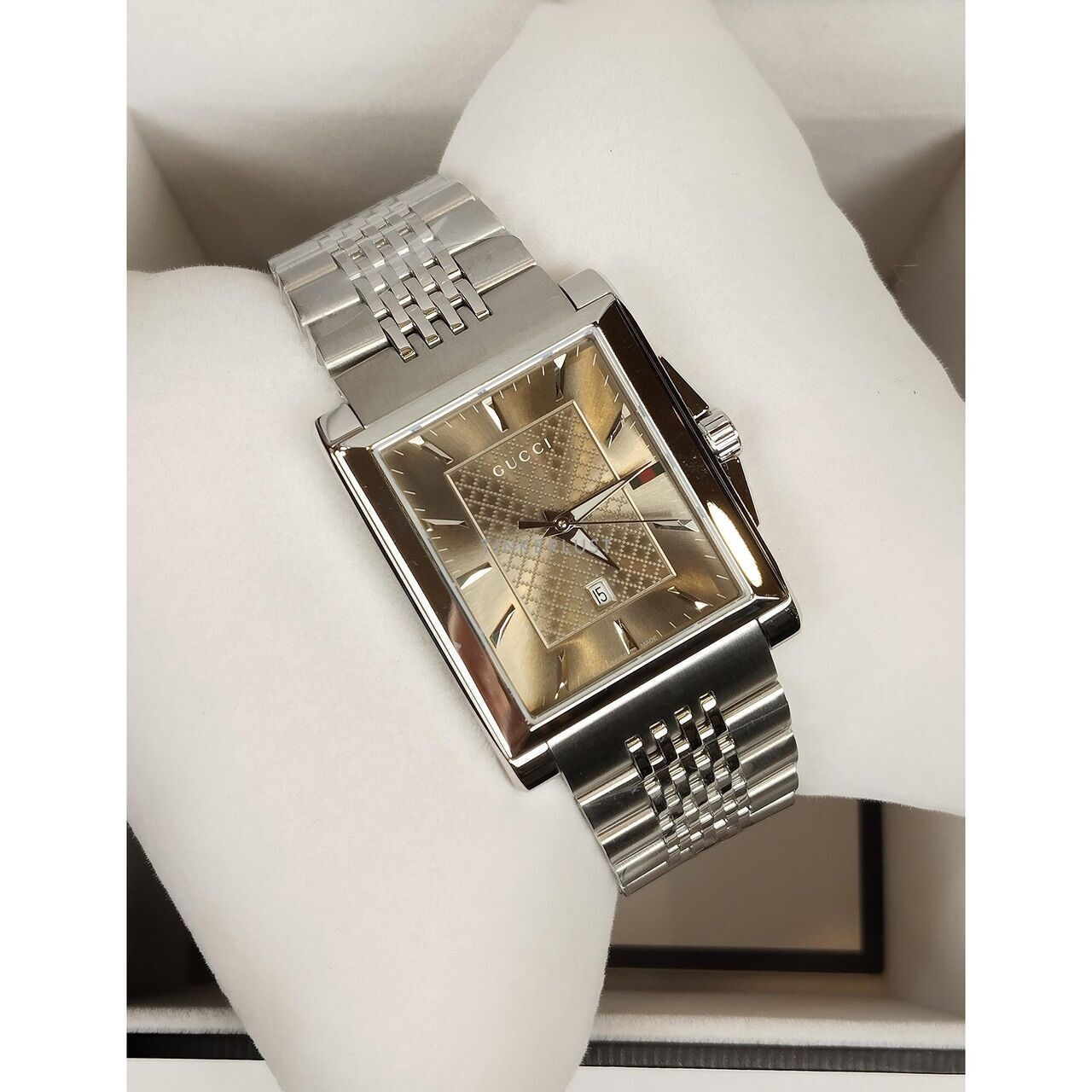 Gucci G-Timeless Rectangle Stainless Steel Men YA138402 Watch