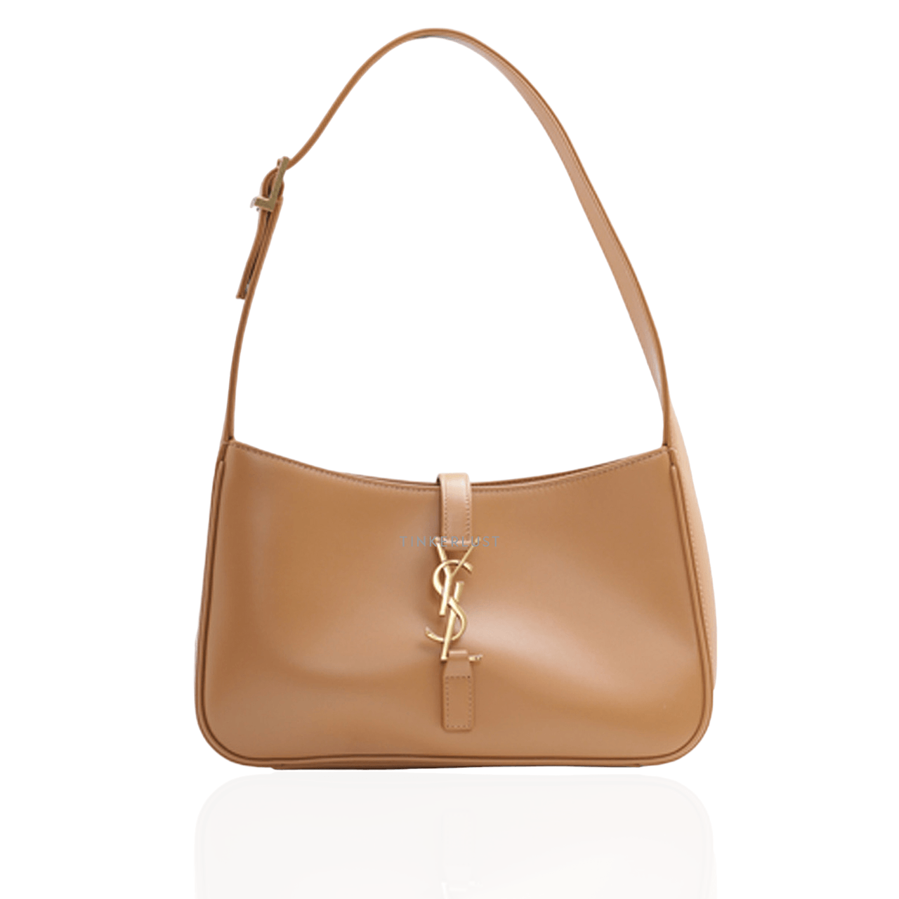 SAINT LAURENT Le 5 A 7 Hobo Bag in Dune Smooth Leather GHW Shoulder Bag