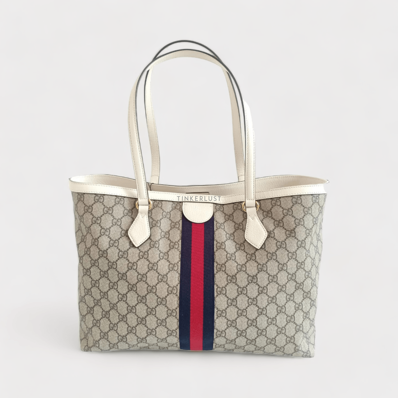 Gucci Ophidia GG Monogram Ivory Tote Bag