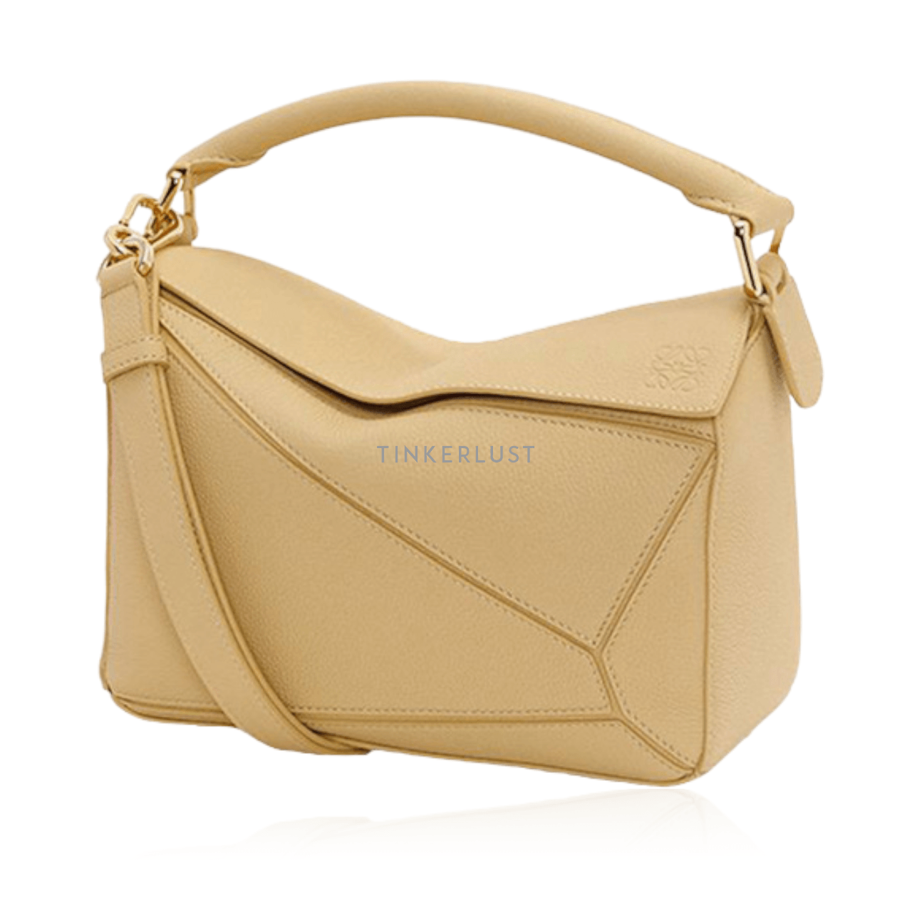 Loewe Small Puzzle in Dark Butter Soft Grained Calfskin Satchel