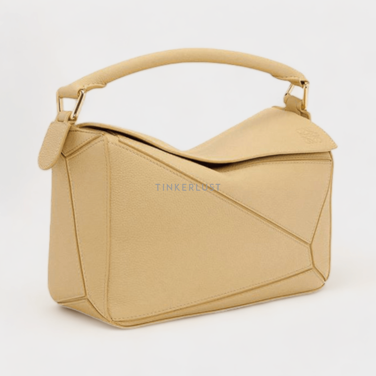 Loewe Small Puzzle in Dark Butter Soft Grained Calfskin Satchel