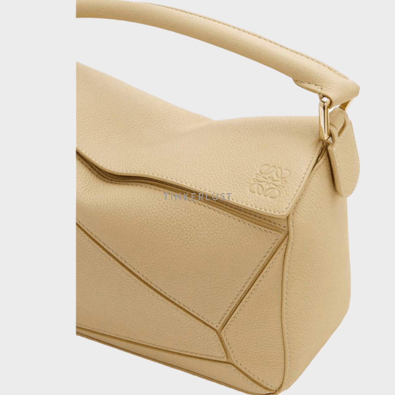 Loewe Small Puzzle in Dark Butter Soft Grained Calfskin Satchel