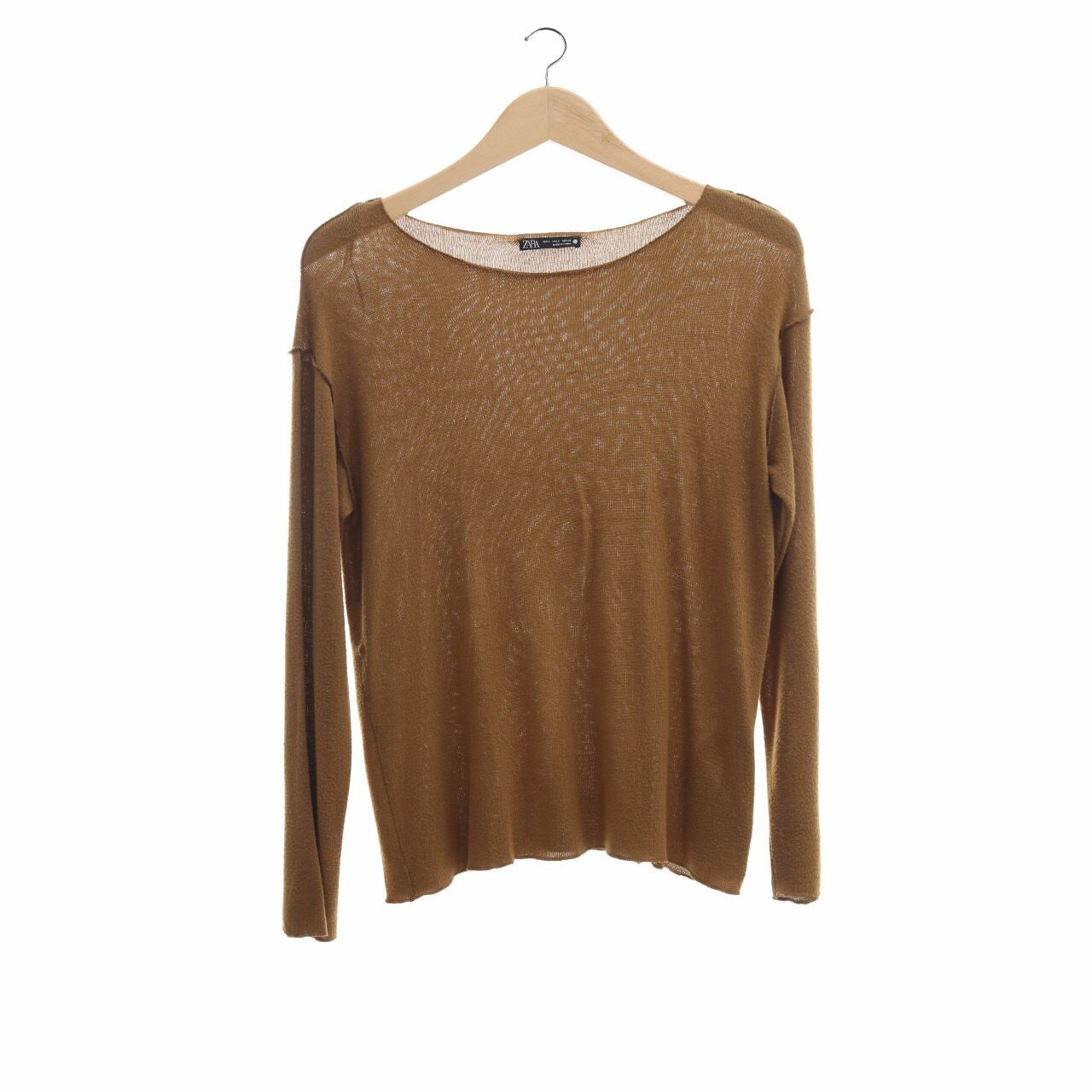 Zara Olive Knit Blouse