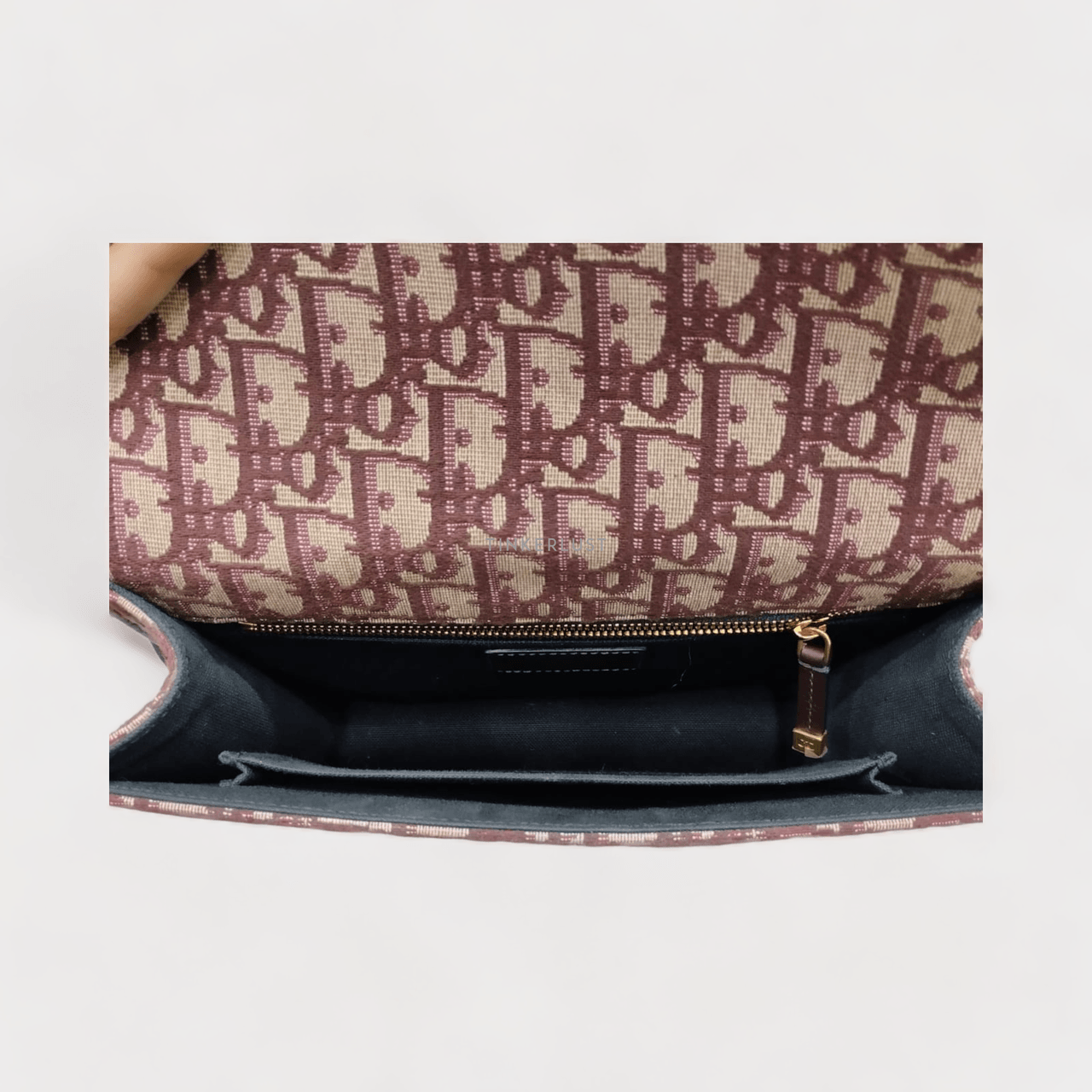 Christian Dior Montaigne Oblique Maroon 2018 Shoulder Bag