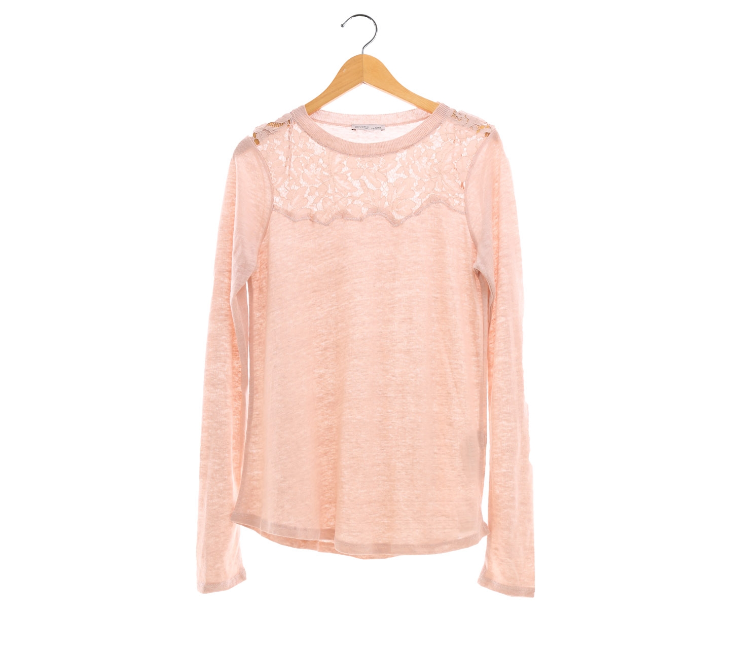 Zara Nude Lace Blouse