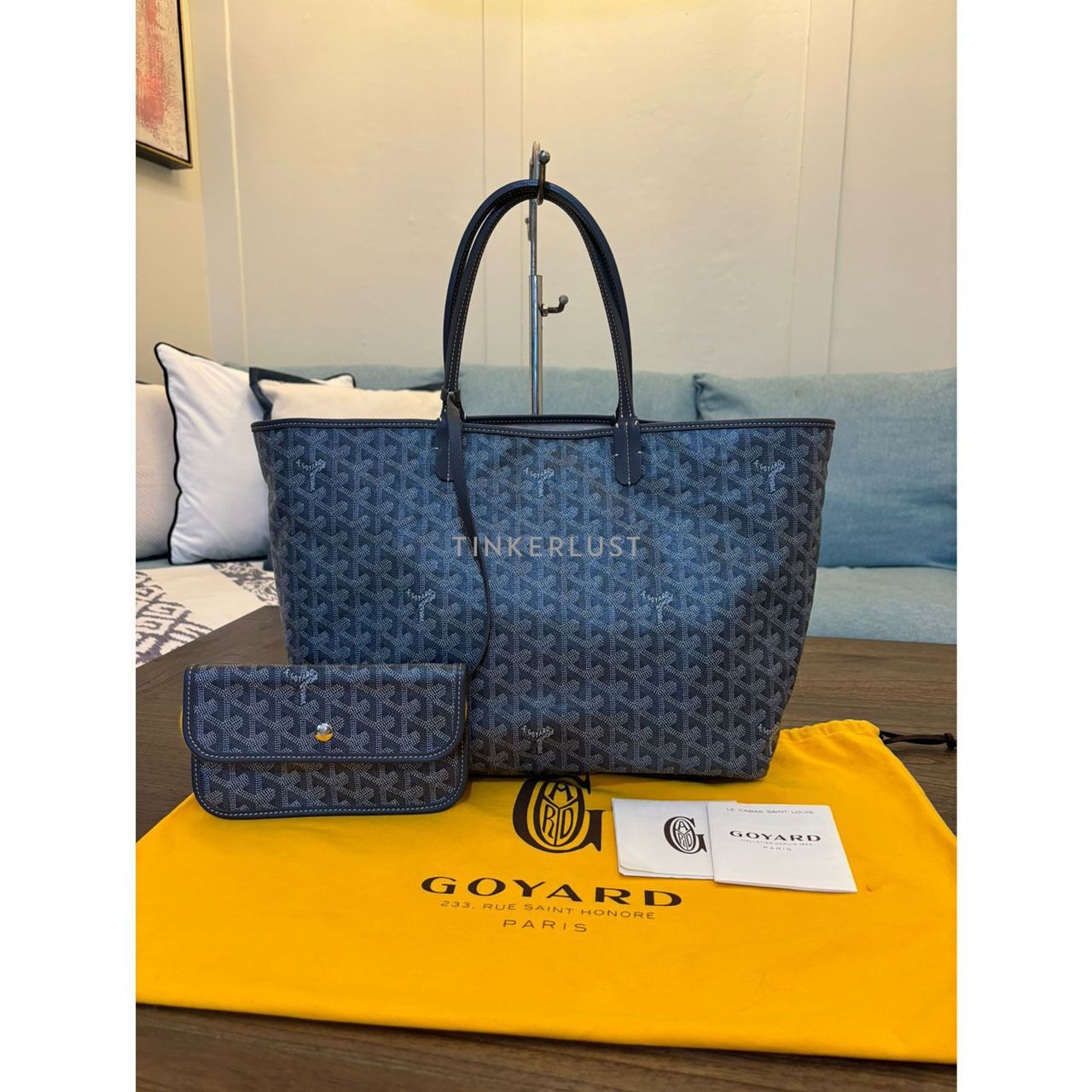 Goyard St Louis PM Grey 2022 Tote Bag 