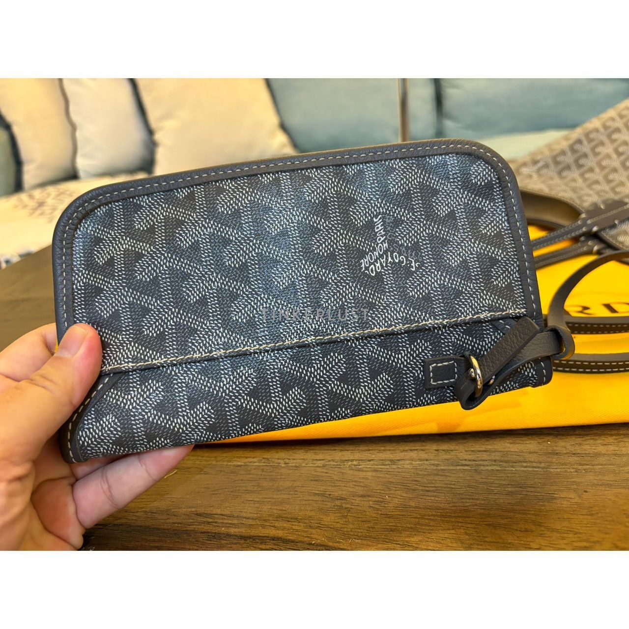 Goyard St Louis PM Grey 2022 Tote Bag 