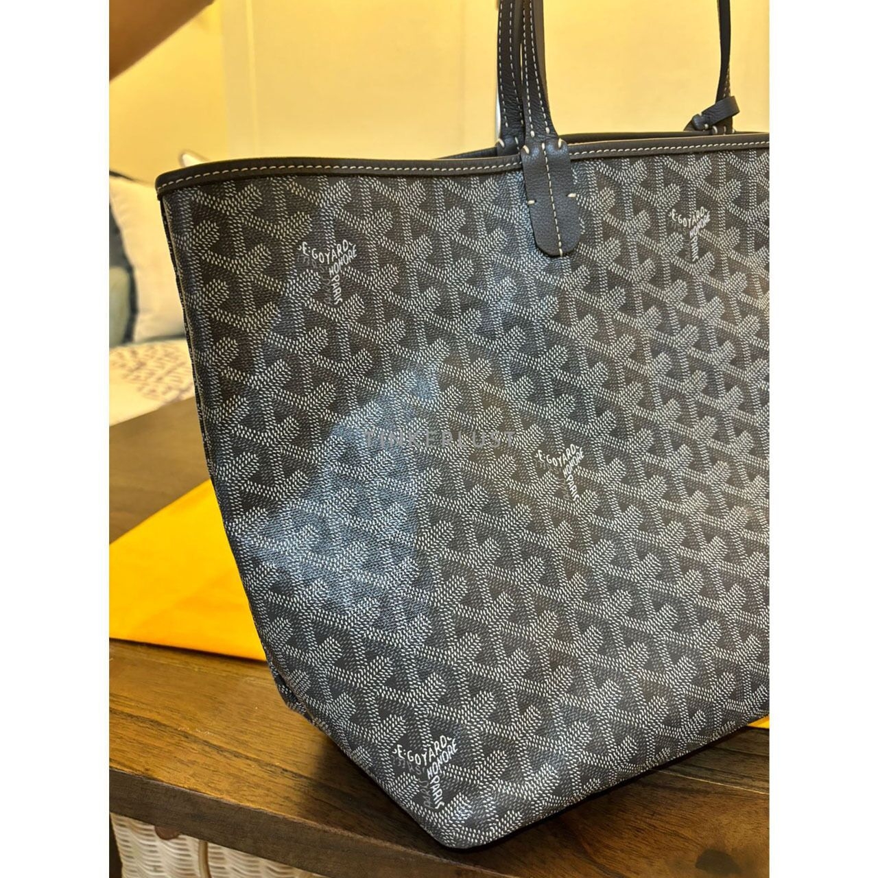 Goyard St Louis PM Grey 2022 Tote Bag 