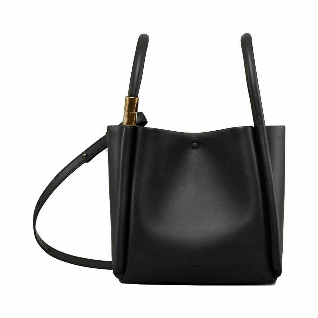 Boyy Lotus 20 Leather Handbag Black