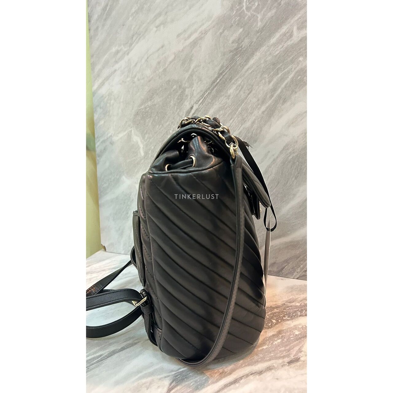 Chanel Urban Spirit Black Chevron #22 2016 Backpack