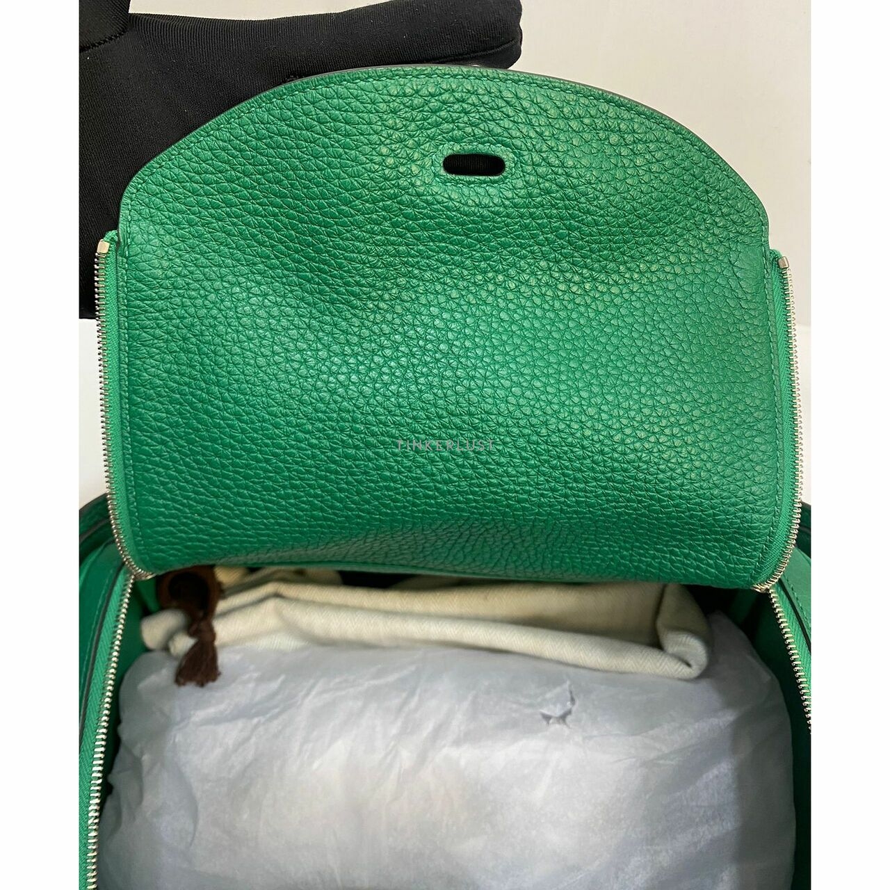 Hermes Lindy 26 Vert Vertigo Clem PHW #A Shoulder Bag