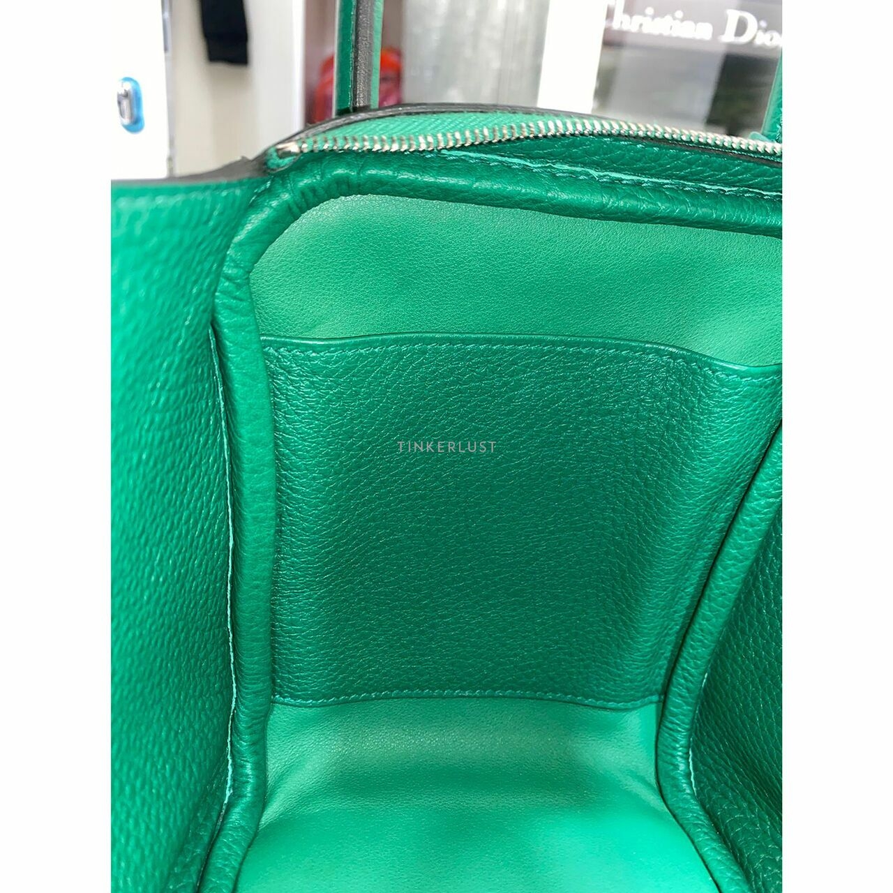 Hermes Lindy 26 Vert Vertigo Clem PHW #A Shoulder Bag