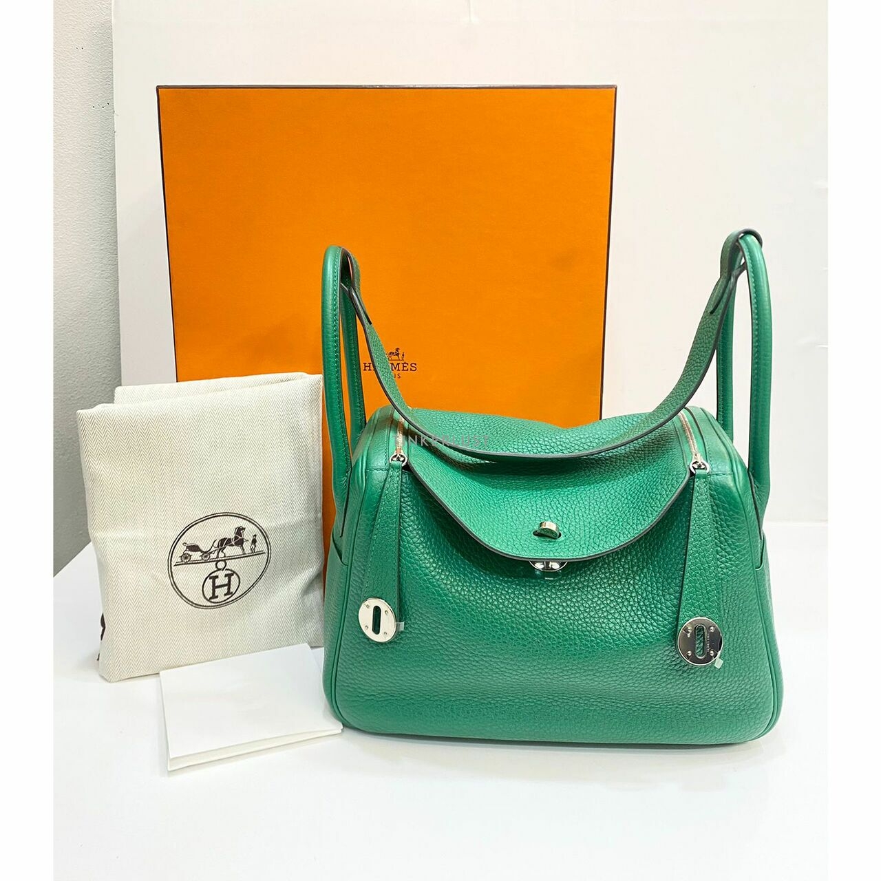 Hermes Lindy 26 Vert Vertigo Clem PHW #A Shoulder Bag