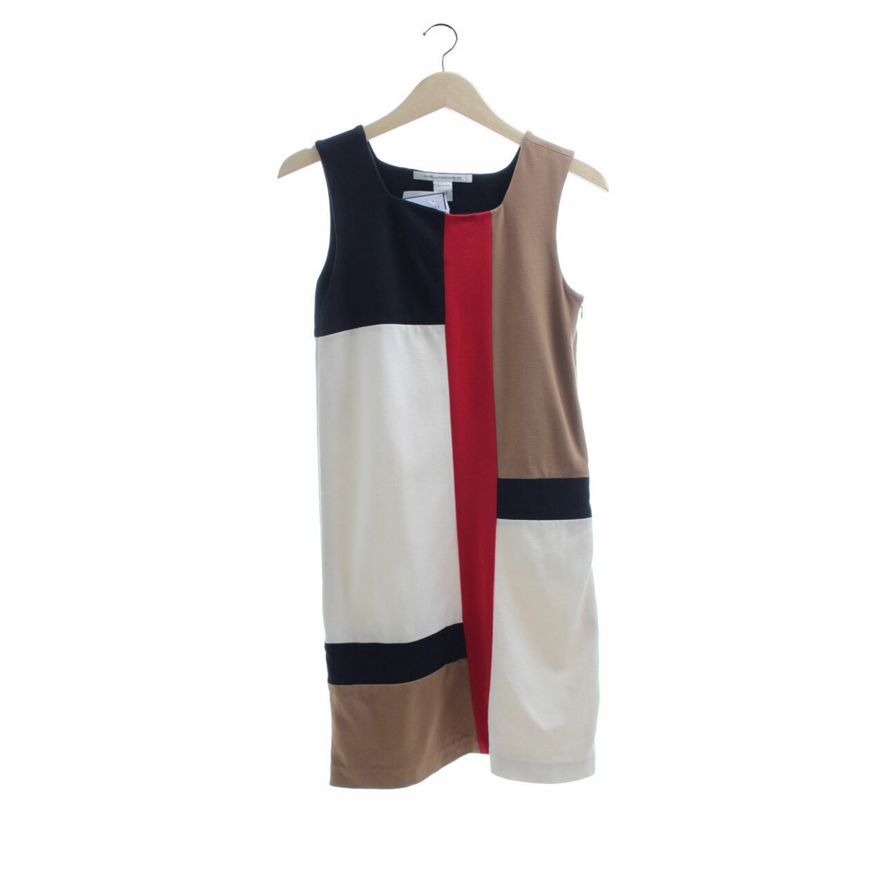 Diane Von Furstenberg Multi Mondrian Mini Dress