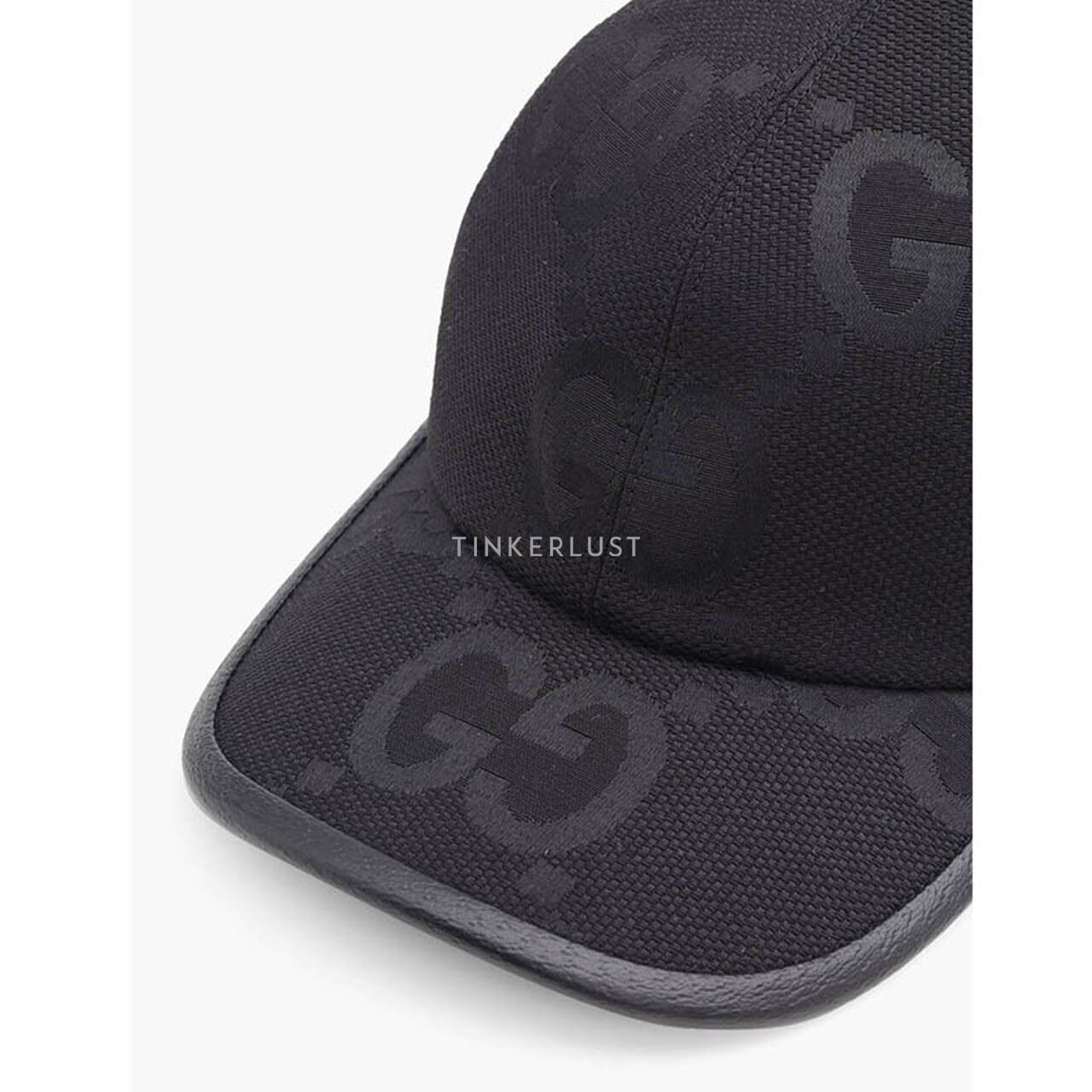 Gucci Jumbo GG Black Canvas Baseball Cap