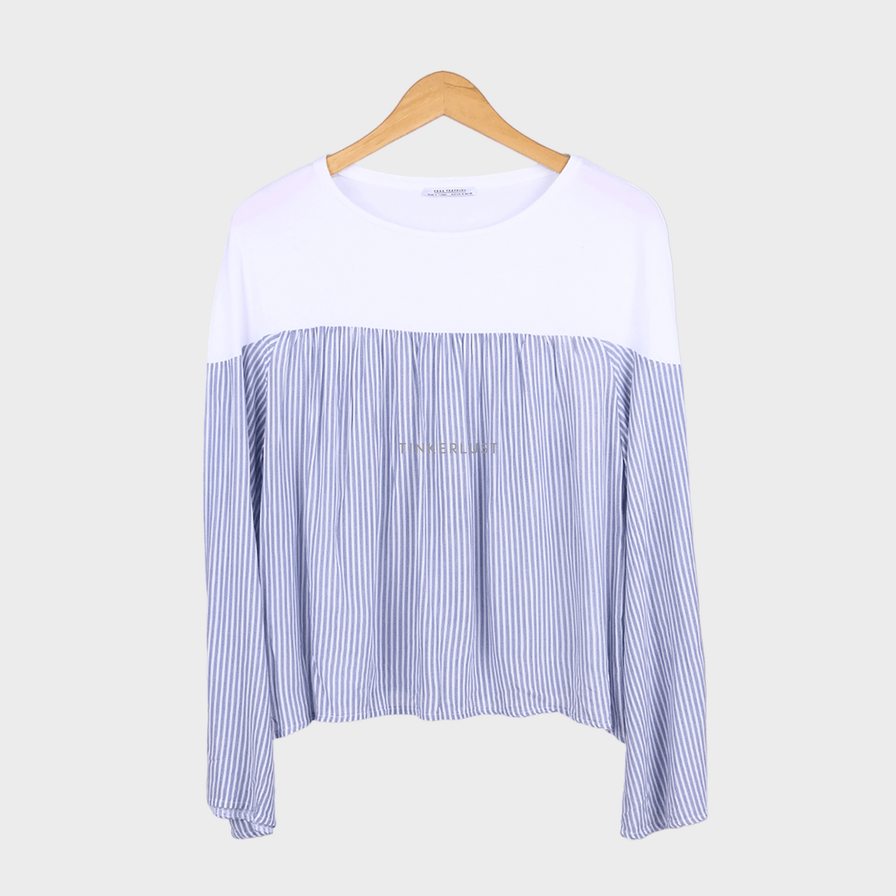 Zara Blue & White Blouse