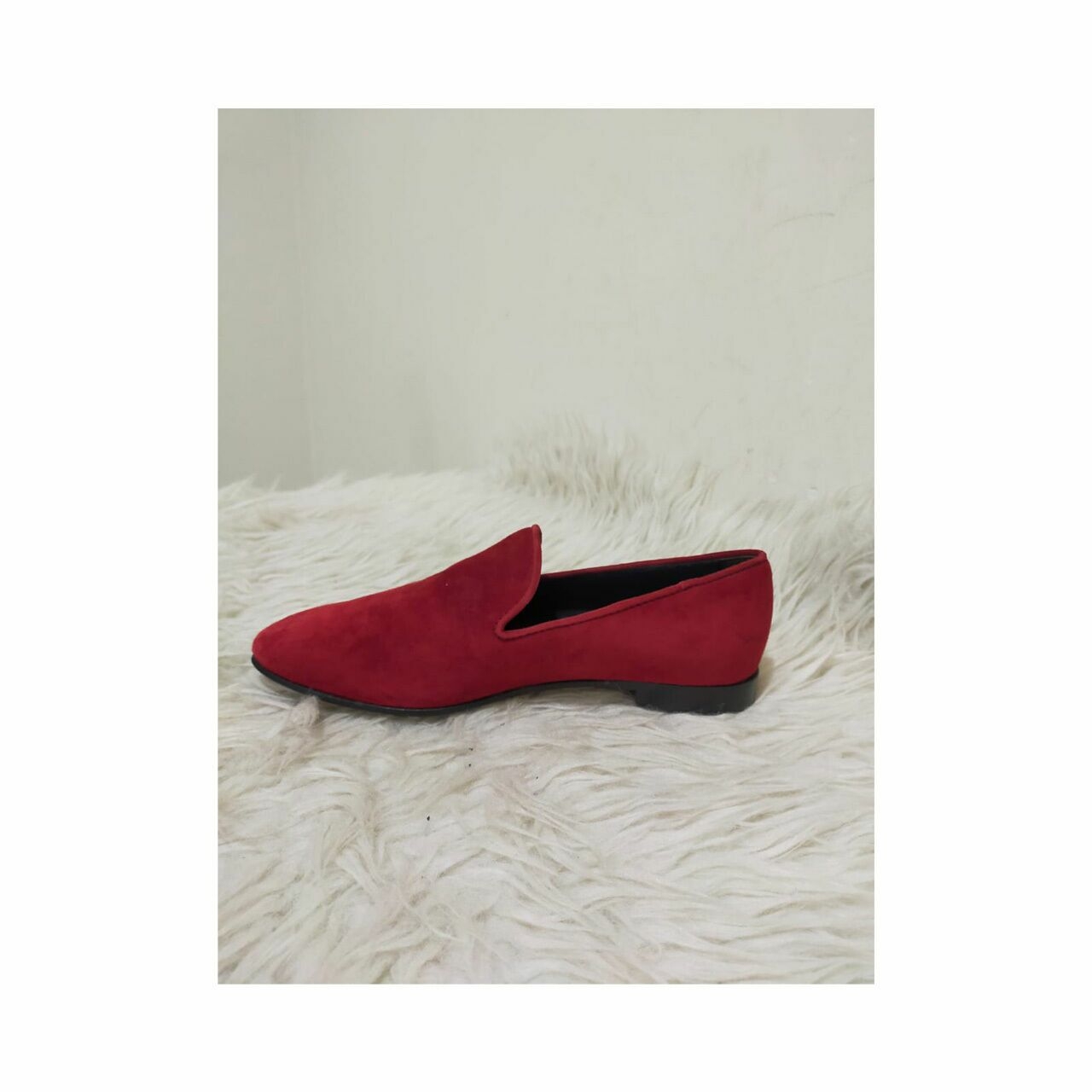 Tod's Red Suede Loafers Flats